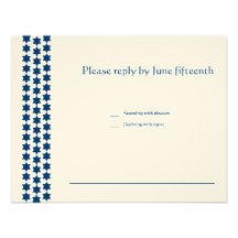Bar Mitzvah Invitation Star David TEXTURED RSVP