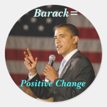 Barack = autocollant positif de changement
