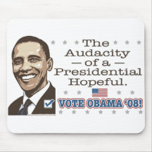 Barack Mousepad plein d'espoir Tapis De Souris