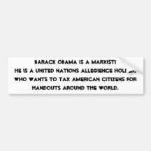 Barack Obama est un marxiste ! Il est une nation u Autocollant Pour Voiture