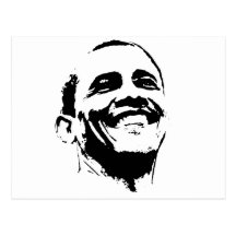 Barack Obama font face Cartes Postales