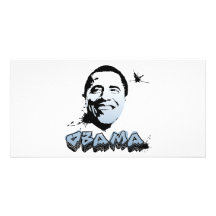 Barack Obama font face Photocartes