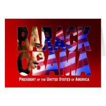 BARACK ! (rouge) Cartes De Vœux