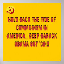 BarackObamaschange, obstacle la marée de Commu… Posters
