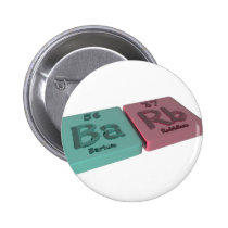 Barb comme Ba de baryum et Rb de rubidium badges publicitaires