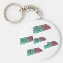 Barb comme Ba de baryum et Rb de rubidium Porte-clefs