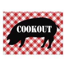 Barbecue Checkered de silo de porc, rouge et blanc Bristols Personnalisés