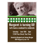 Barbecue Checkered vert d'été Invitations Personnalisables