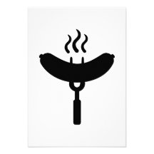 Barbecue de BBQ de saucisse de bratwurst Invitations