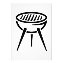 Barbecue de BBQ Faire-part Personnalisé