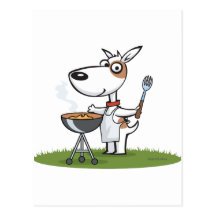 Barbecue de chien carte postale