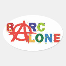 Barcalone Autocollant Ovale