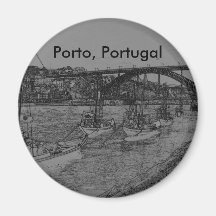 Barcos, Porto, Portugal Aimant Pour Réfrigérateur