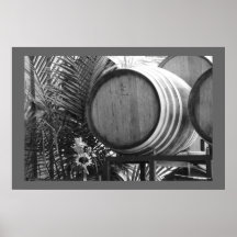 Baril de vin monochrome posters
