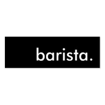 barista. cartes de visite personnelles