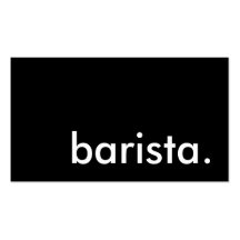 barista. modèles de cartes de visite