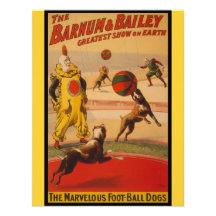 Barnum et chiens du football de cirque de Bailey Invitation Personnalisable