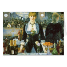 Barre chez le Folies-Bergere, Manet, beaux-arts vi Carte De Vœux