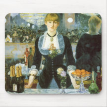 Barre chez le Folies-Bergere, Manet, beaux-arts vi Tapis De Souris