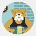 Barre de bière de cible de bouledogue autocollants