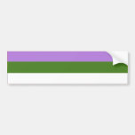 BARRE DE DRAPEAU DE FIERTÉ DE GENDERQUEER ADHÉSIFS POUR VOITURE