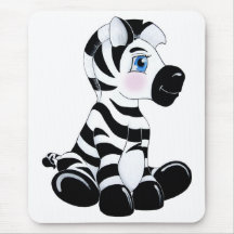 Barre le zèbre de bébé tapis de souris