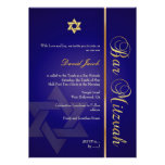 Barre Mitzvah/bleu marine/or Carton D'invitation