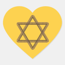 Barre ou bat mitzvah tressée d'étoile de David Autocollants