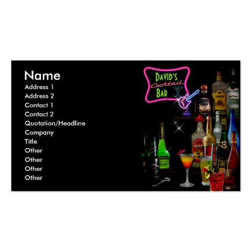 Barre personnalisable modèles de cartes de visite