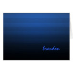 Barre rayure horizontale bleue et noire de Mitzvah Cartes De Vœux