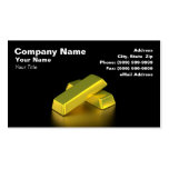Barres d'or cartes de visite personnelles