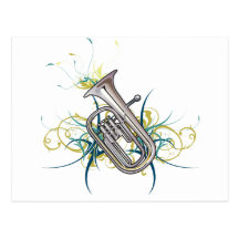Baryton de confettis cartes postales