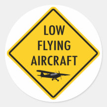 Bas avions de vol - poteau de signalisation autocollants