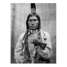 Bas chien - photo de cru de Natif américain Carte Postale