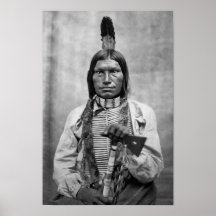 Bas chien - photo de cru de Natif américain Affiche