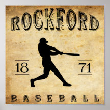 Base-ball 1871 de Rockford l'Illinois Affiches