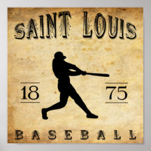Base-ball 1875 du Missouri de Saint Louis Affiches