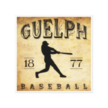 Base-ball 1877 de Guelph Ontario Canada Toiles Tendues Sur Châssis
