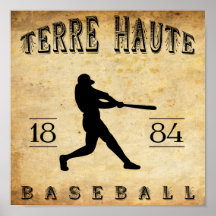 Base-ball 1884 de Terre Haute Indiana Affiche