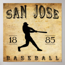Base-ball 1885 de San Jose la Californie Posters