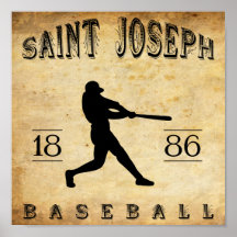 Base-ball 1886 de St Joseph Missouri Posters