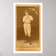 Base-ball 1887 de Healey d'Egyptien Affiches