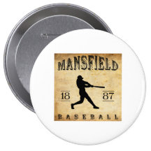 Base-ball 1887 de Mansfield Ohio Badges Avec Agrafe