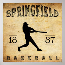 Base-ball 1887 de Springfield Missouri Posters
