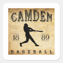 Base-ball 1889 de Camden Delaware Adhésifs