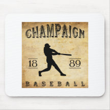 Base-ball 1889 de l'Illinois de champagne Tapis De Souris