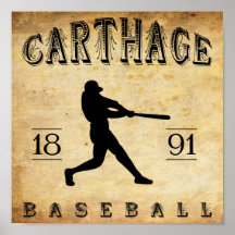 Base-ball 1891 de Carthage Missouri Posters