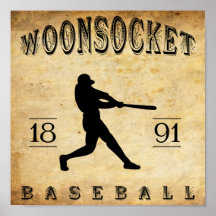 Base-ball 1891 de Woonsocket Île de Rhode Posters