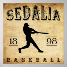 Base-ball 1898 de Sedalia Missouri Posters