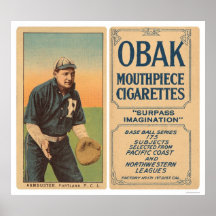 Base-ball 1910 d'Armbruster Portland Poster